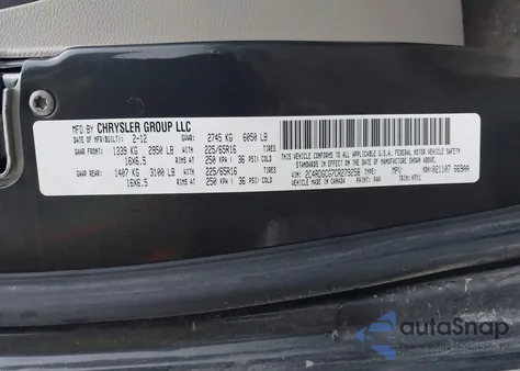 2012 Dodge Grand Caravan Sxt from USA, damaged, VIN 2C4RDGCG7CR279258
